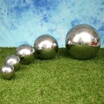 Edelstahlkugeln - je 1 x   8 cm, 10 cm, 13 cm, 18 cm und 25 cm Durchmesser