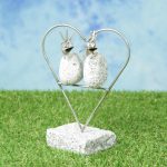 Steinvogelpaar SV mini Herz auf Stein