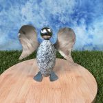 Steinengel micro - Granit eiförmig, Oberfläche lackiert