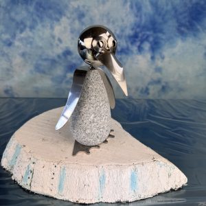 Stein - Pinguin mini Granit geschliffen