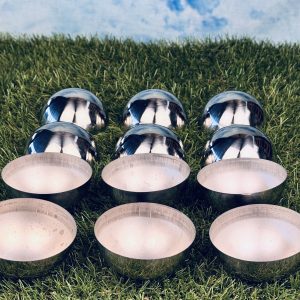 Edelstahl Halbkugeln - 12 x 8 cm Durchmesser